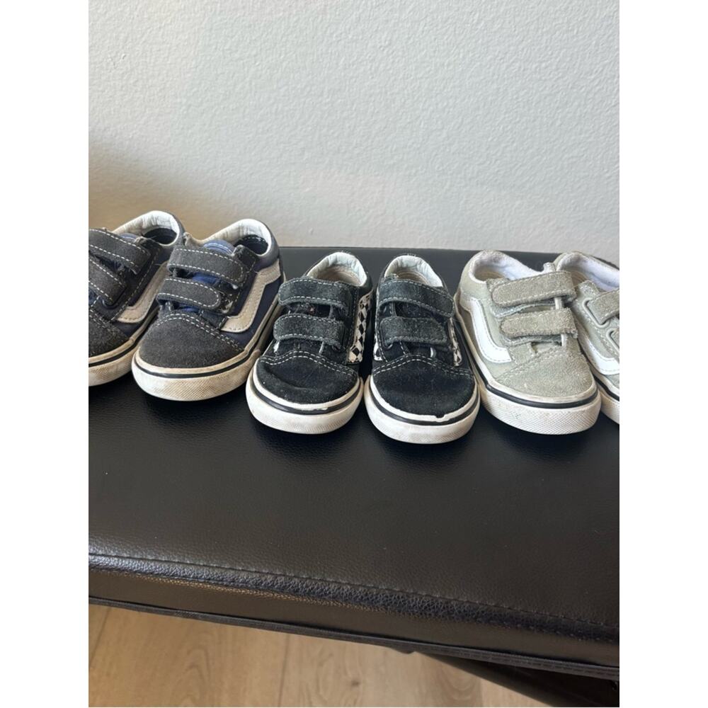 Vans Kids Velcro Sneakers Bundle Size 4/4.5/5